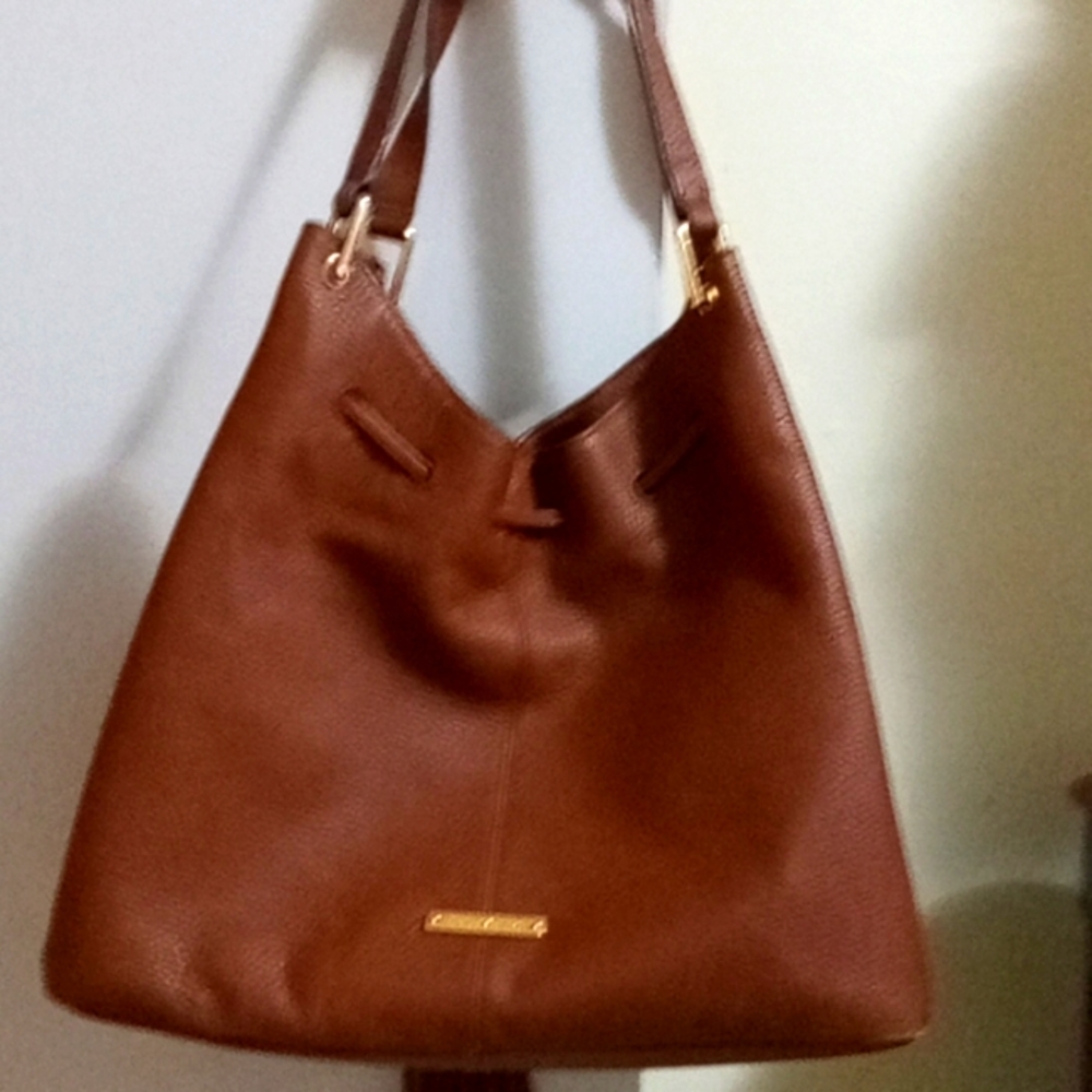 Vince Camuto leather bucket bag.